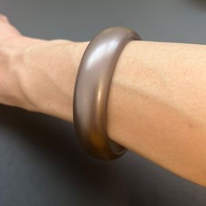 Vintage Plastic Bangle Bracelet, Bronze, Rose Gold, Boho, Retro